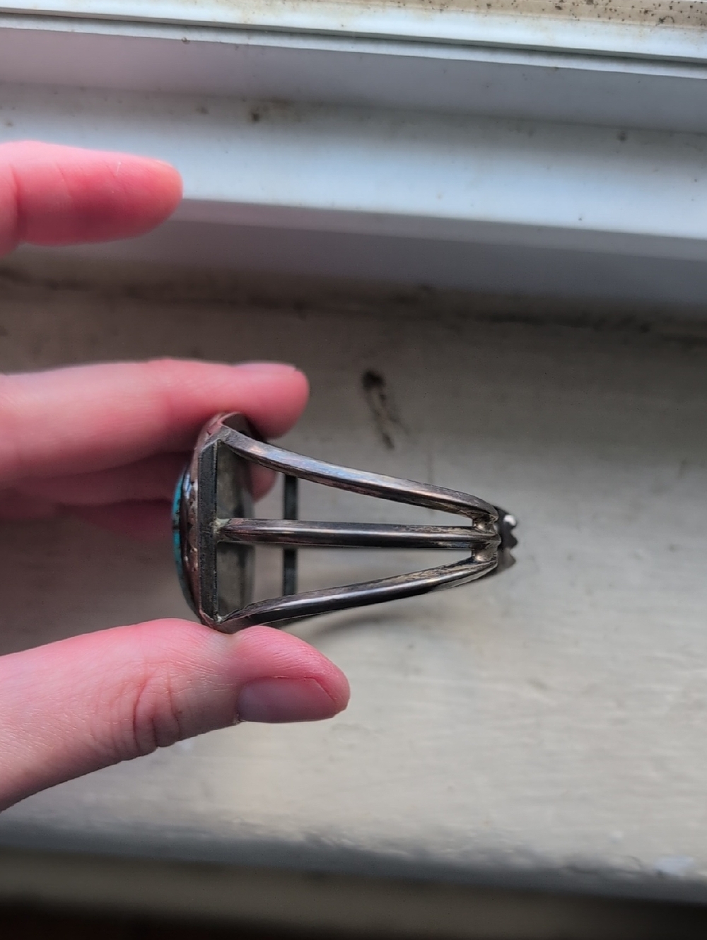 Sterling Silver Turquoise Cuff - Picture 5 of 6